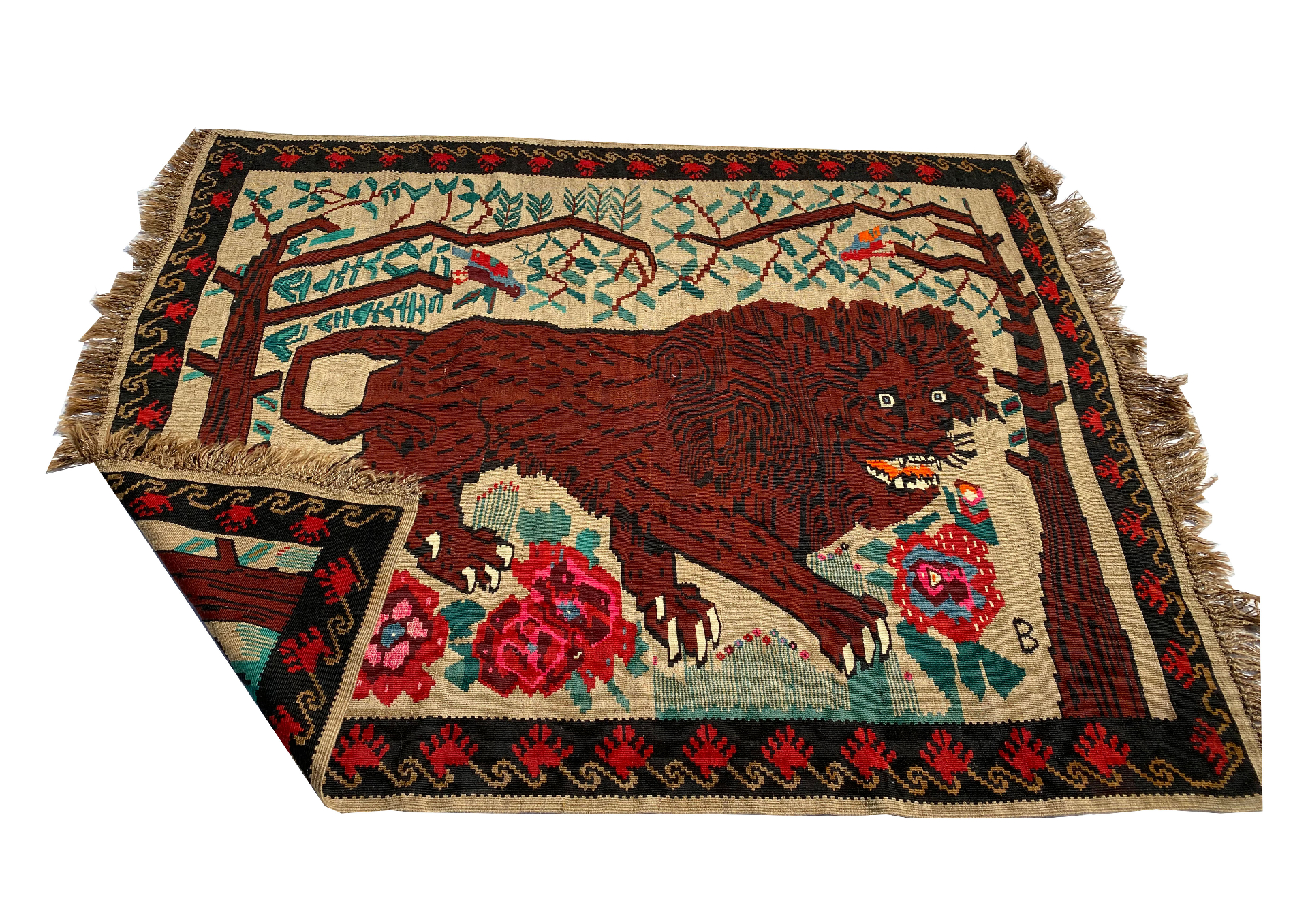 Karabagh Caucasian Kelims And A Rare Lion Motif Example